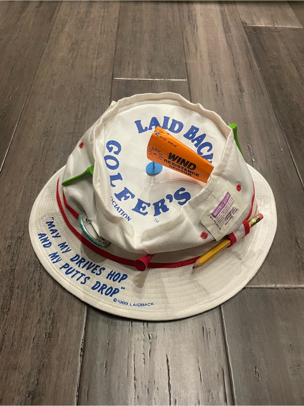 Vintage 1989 Laid Back Golfer’s Association (LBGA) novelty golf bucket hat